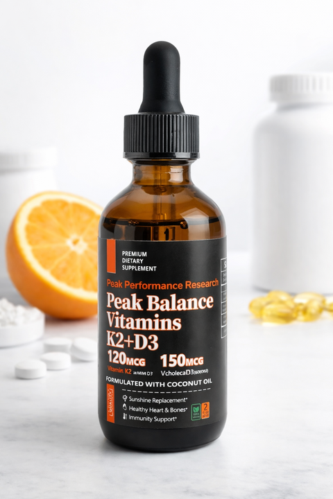 Vitamin K2 + D3 Liquid Drops with MCT Coconut Oil